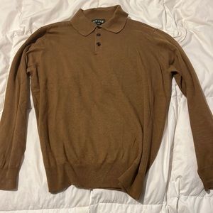 Orvis Mens Sweater/Shirt - Brown - M